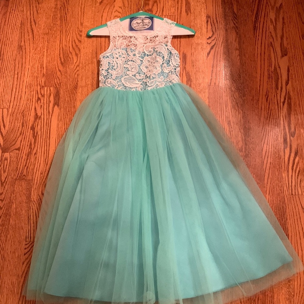 Turquoise girls dress